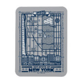 Seinfeld | Hot Spots auf der New Yorker Karte Magnet (Vertikal)