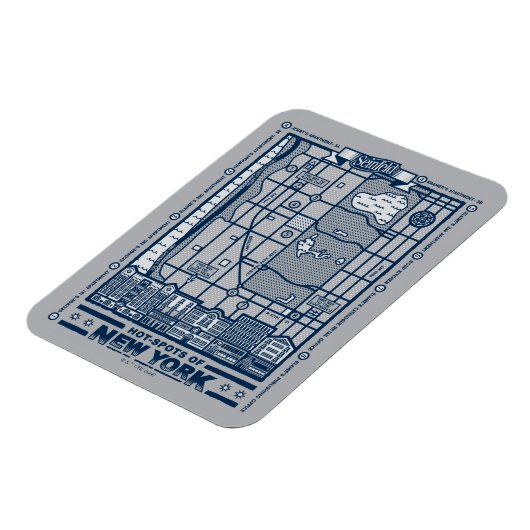 Seinfeld | Hot Spots auf der New Yorker Karte Magnet (Linke Seite)