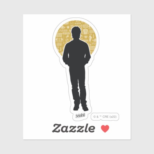 Seinfeld | Jerry Seinfeld Silhouette Aufkleber (Blatt)