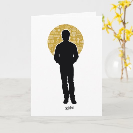 Seinfeld | Jerry Seinfeld Silhouette Karte (Gelbe Blume)
