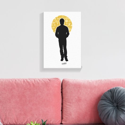 Seinfeld | Jerry Seinfeld Silhouette Leinwanddruck (Insitu (Wohnzimmer))