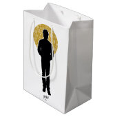 Seinfeld | Jerry Seinfeld Silhouette Mittlere Geschenktüte (Rückseite Schrägansicht)