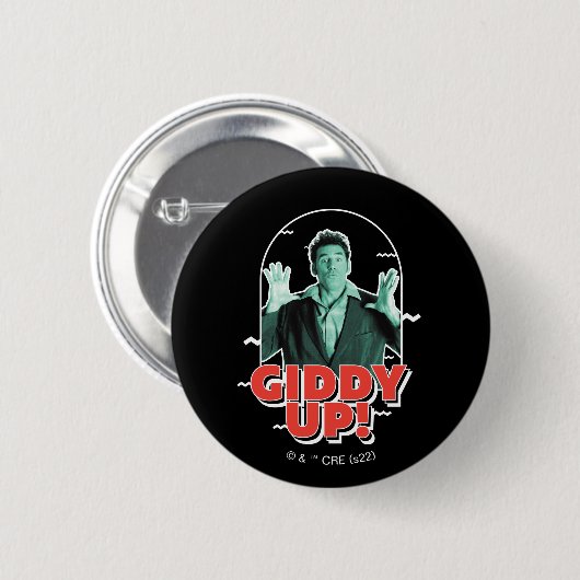 Seinfeld | Kramer - Giddy Up! Button (Vorne & Hinten)