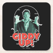 Seinfeld | Kramer - Giddy Up! Rechteckiger Pappuntersetzer (Vorderseite)