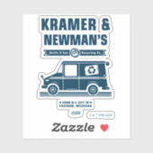 Seinfeld | Kramer & Newman's Recycelnd Co. Aufkleber (Blatt)