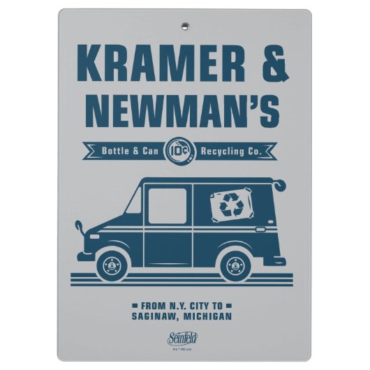 Seinfeld | Kramer & Newman's Recycling Co. Klemmbrett (Rückseite)