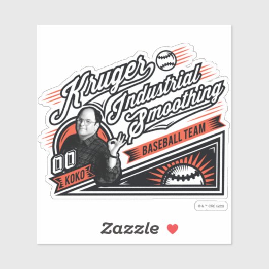 Seinfeld | Kruger Industrial Baseball Team Aufkleber (Blatt)