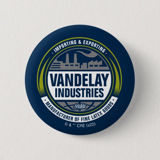 Seinfeld | Logo von Vandelay Industries Button (Vorderseite)