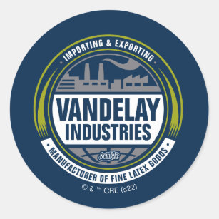 Seinfeld   Logo von Vandelay Industries Runder Aufkleber
