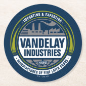 Seinfeld | Logo von Vandelay Industries Runder Pappuntersetzer (Vorderseite)
