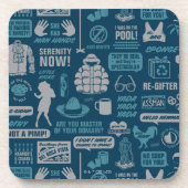 Seinfeld | Meme Pattern Getränkeuntersetzer (Vorderseite)