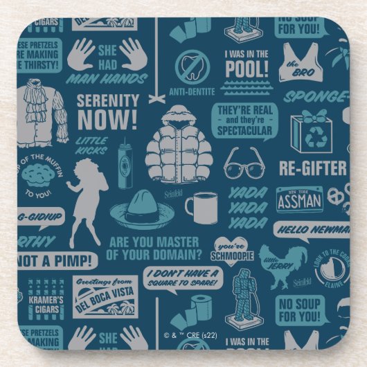 Seinfeld | Meme Pattern Getränkeuntersetzer (Vorderseite)