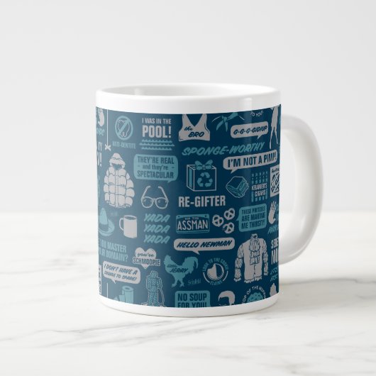 Seinfeld | Meme Pattern Jumbo-Tasse (Vorderseite Rechts)