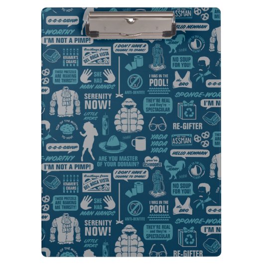 Seinfeld | Meme Pattern Klemmbrett (Vorderseite)