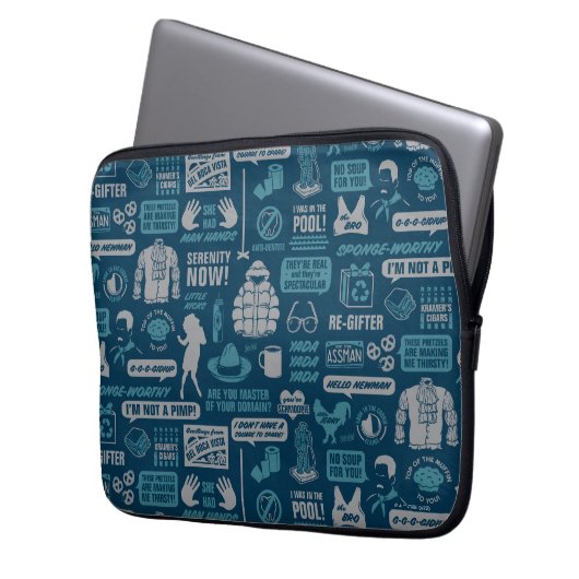 Seinfeld | Meme Pattern Laptopschutzhülle (Vorderseite Links)