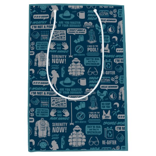 Seinfeld | Meme Pattern Mittlere Geschenktüte (Vorderseite)