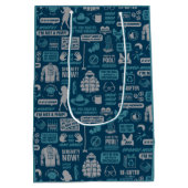 Seinfeld | Meme Pattern Mittlere Geschenktüte (Rückseite)