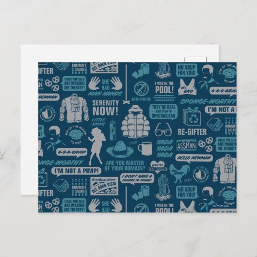 Seinfeld | Meme Pattern Postkarte (Vorne/Hinten)