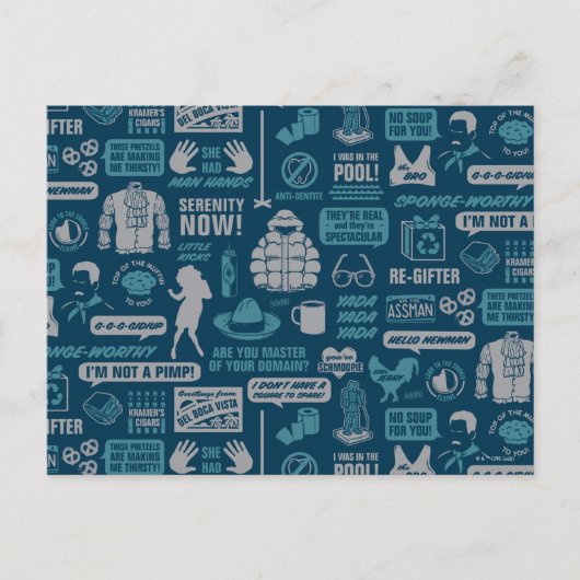 Seinfeld | Meme Pattern Postkarte (Vorderseite)