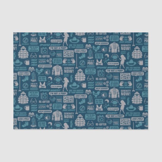 Seinfeld | Meme Pattern Seidenpapier (Vorderseite)