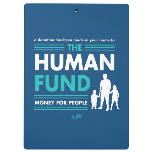 Seinfeld | The Human Fund Klemmbrett (Rückseite)