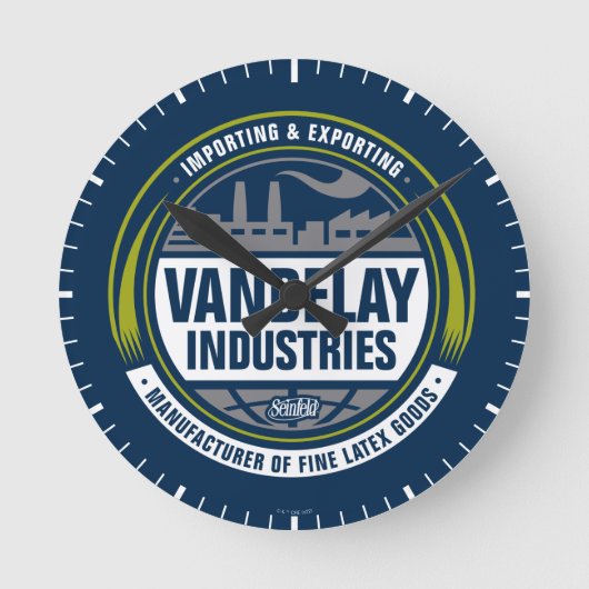 Seinfeld | Vandelay Industries Logo Runde Wanduhr (Vorderseite)