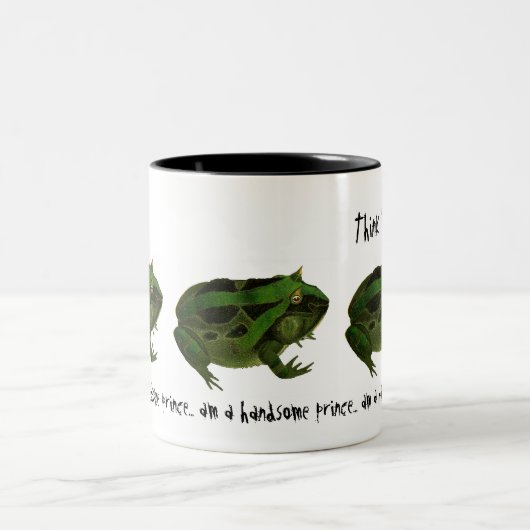 (Seins) hübscher Prinz Frog Mug Zweifarbige Tasse (Mittel)