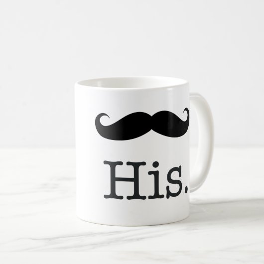 SEINS mit einem Mustachio Kaffeetasse (VorderseiteRechts)