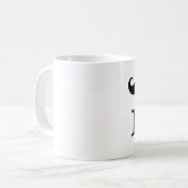 SEINS mit einem Mustachio Kaffeetasse (Vorderseite Links)