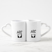 Seins und seine 8 Unze nisteten Kaffee-Tassen