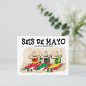 Seis De Mayo Postkarte (Stehend Vorderseite)