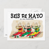 Seis De Mayo Postkarte (Vorne/Hinten)