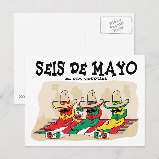 Seis De Mayo Postkarte (Vorne/Hinten)