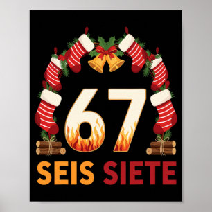 Seis Siete 67 Six Seven Weihnachten 67 Meme Poster