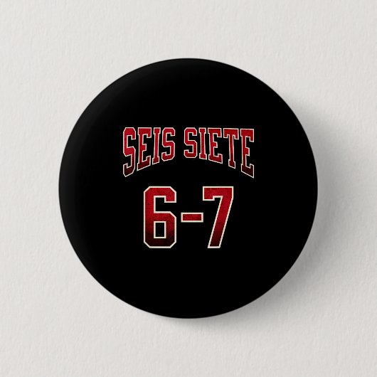 Seis Siete 67 Spanische Srts Jersey Lustig Six Sev Button (Vorderseite)