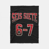 Seis Siete 67 Spanish Srts Jersey Funny Six Seven  Fleecedecke (Vorderseite)