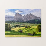 Seiser Alm | Dolomit-Alpen, Italien Puzzle<br><div class="desc">Dieses Foto kennzeichnet Frühling auf Alpe di Siusi angesichts Langkofel Gruppe.</div>