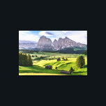 Seiser Alm | Dolomiten Alpen, Italien Leinwanddruck<br><div class="desc">Dieses Foto bietet den Frühling auf der Seiser Alm mit Blick auf Langkofel.</div>