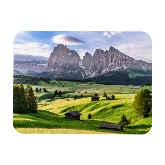 Seiser Alm | Dolomiten Alpen, Italien Magnet (Horizontal)