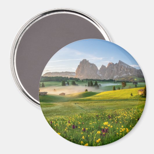 Seiser Alm, Dolomiten, Italien Magnet (Vorderseite/Rückseite)