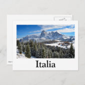 Seiser Alm, Italien im Winter Postkarte (Vorne/Hinten)