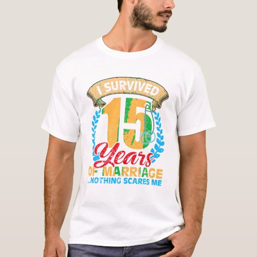 Seit 15 Jahren verheiratet T-Shirt (Vorderseite)
