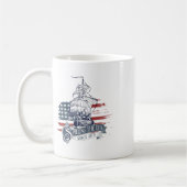 Seit 1773 am 4. Juli das Tee verbreiten vier Kaffeetasse (Links)