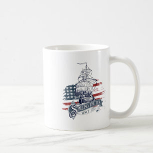 Seit 1773 am 4. Juli das Tee verbreiten vier Kaffeetasse