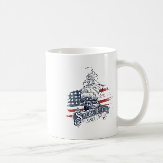 Seit 1773 am 4. Juli das Tee verbreiten vier Kaffeetasse (Rechts)