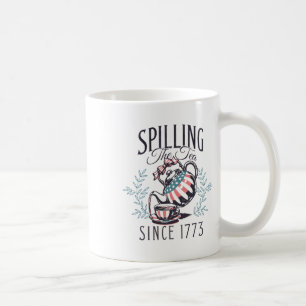 Seit 1773 am 4. Juli das Tee verbreiten vier Kaffeetasse