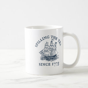 Seit 1773 am 4. Juli das Tee verbreiten vier Kaffeetasse