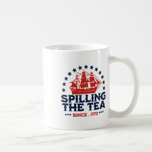 Seit 1773 am 4. Juli das Tee verbreiten vier Kaffeetasse (Rechts)
