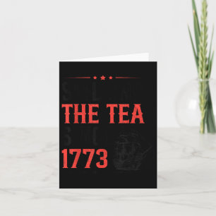 Seit 1773 am 4. Juli das Tee verbreiten vier Karte