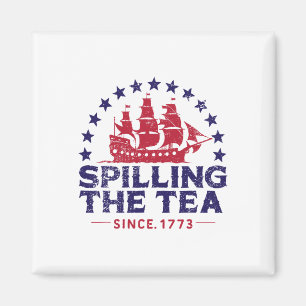 Seit 1773 am 4. Juli das Tee verbreiten vier Magnet